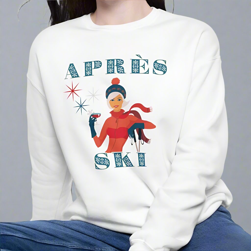 Vintage Graphic Après-Ski: Oversized Drop Shoulder Sweatshirt