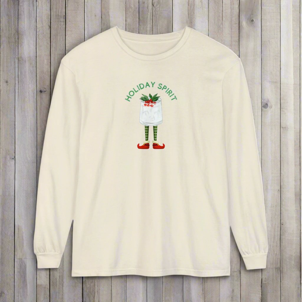 Holiday Spirit - Christmas Cocktail  Long Sleeve Tee