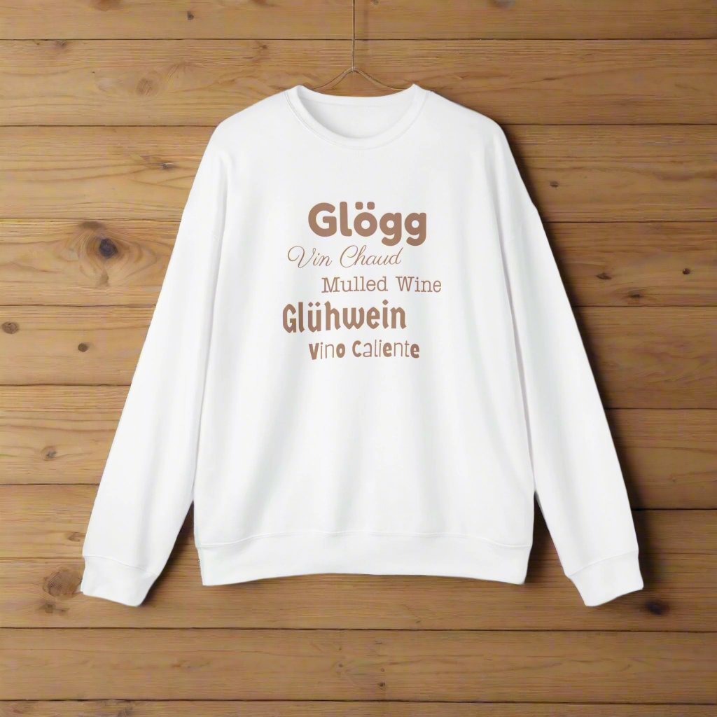 Mulled Wine, Gluhwein, Grogg, Vin Chaud, Vino Caliente -Drop Shoulder Cozy Sweatshirt