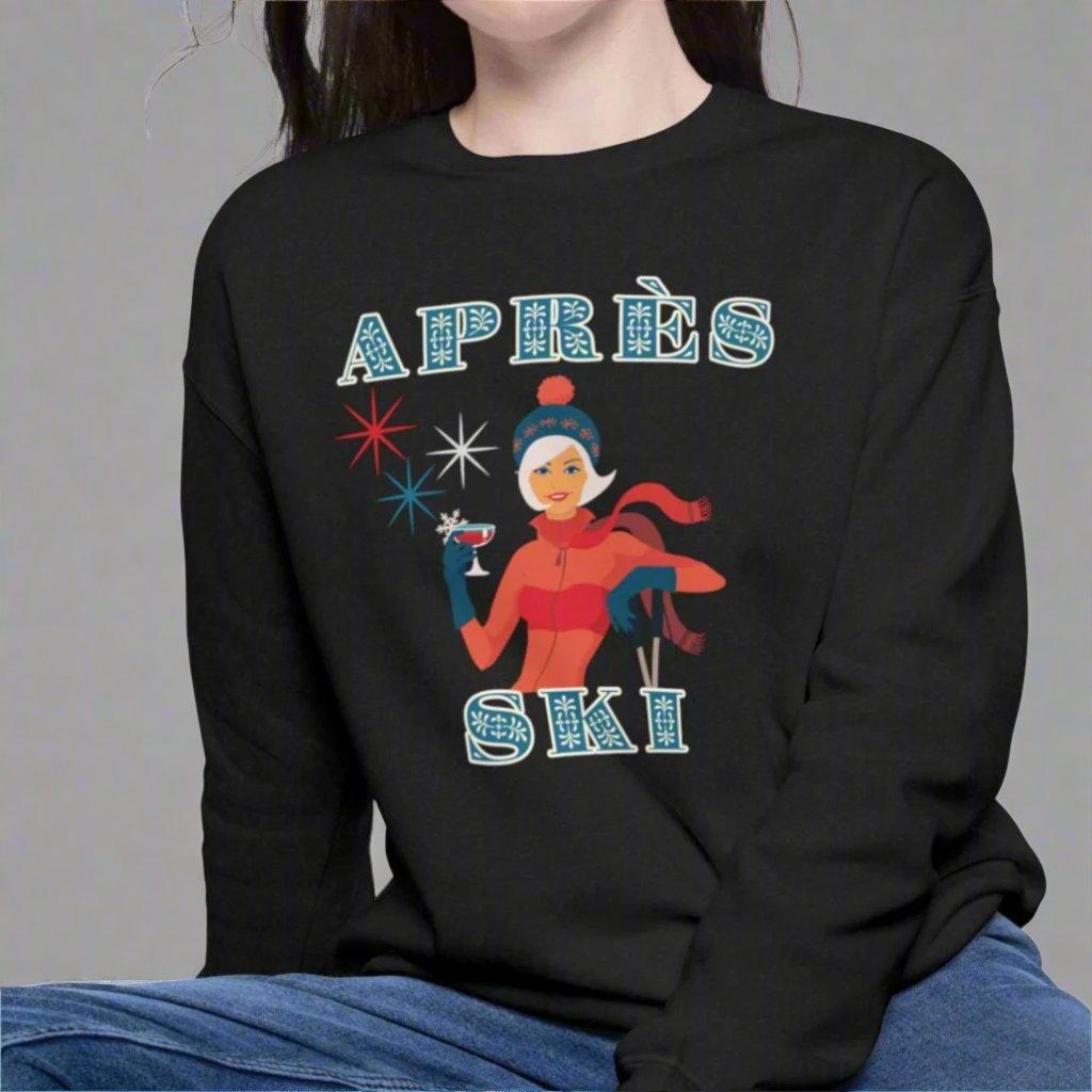 Vintage Graphic Après-Ski: Oversized Drop Shoulder Sweatshirt