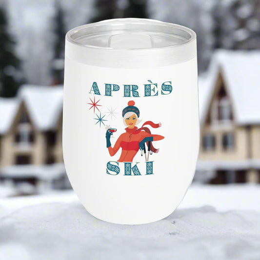 Retro Après-Ski 12oz Wine Tumbler