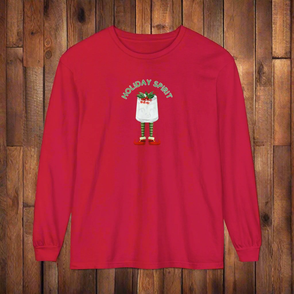 Holiday Spirit - Christmas Cocktail  Long Sleeve Tee