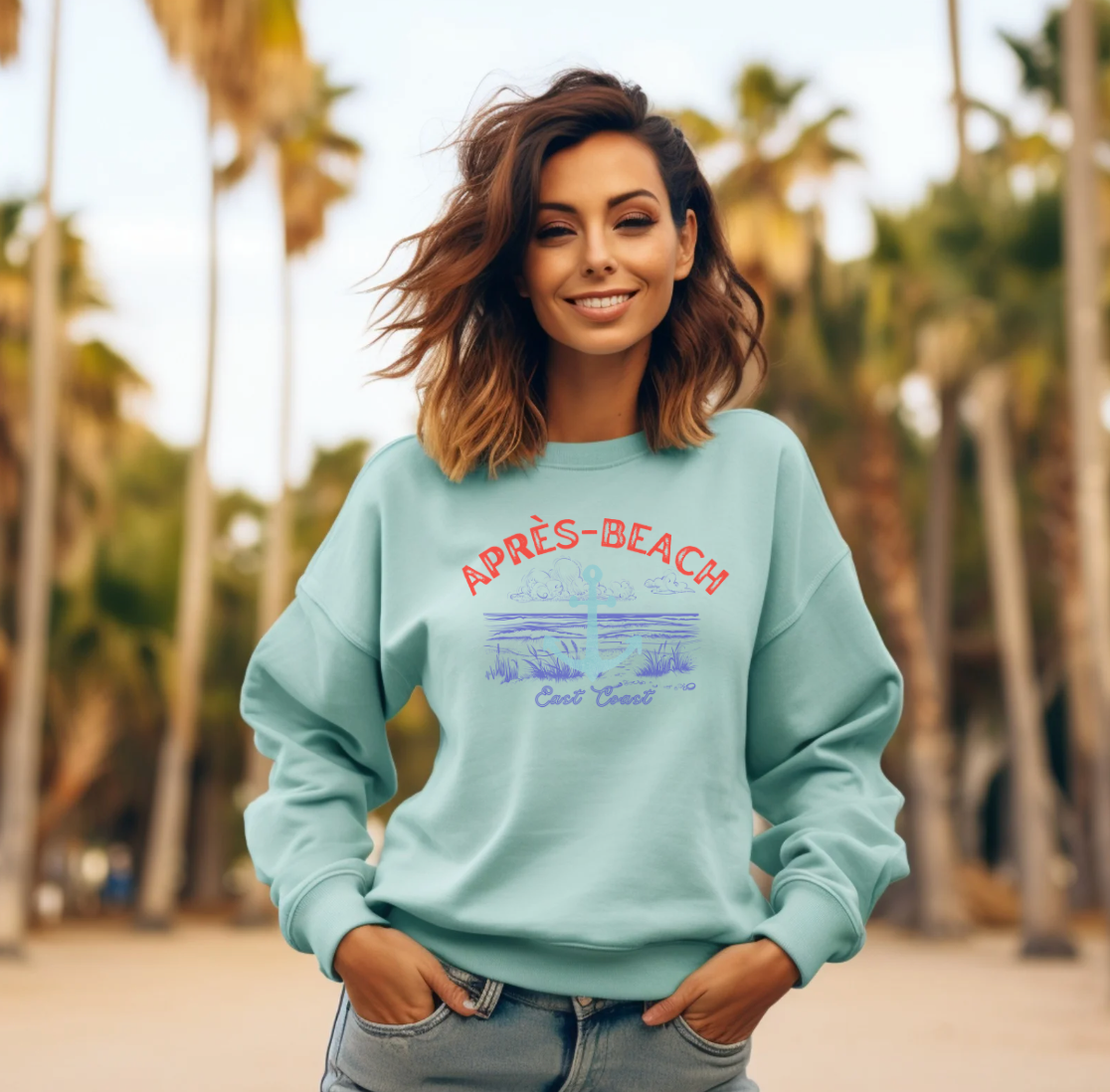 Après-Beach: Lightweight Crewneck Sweatshirt