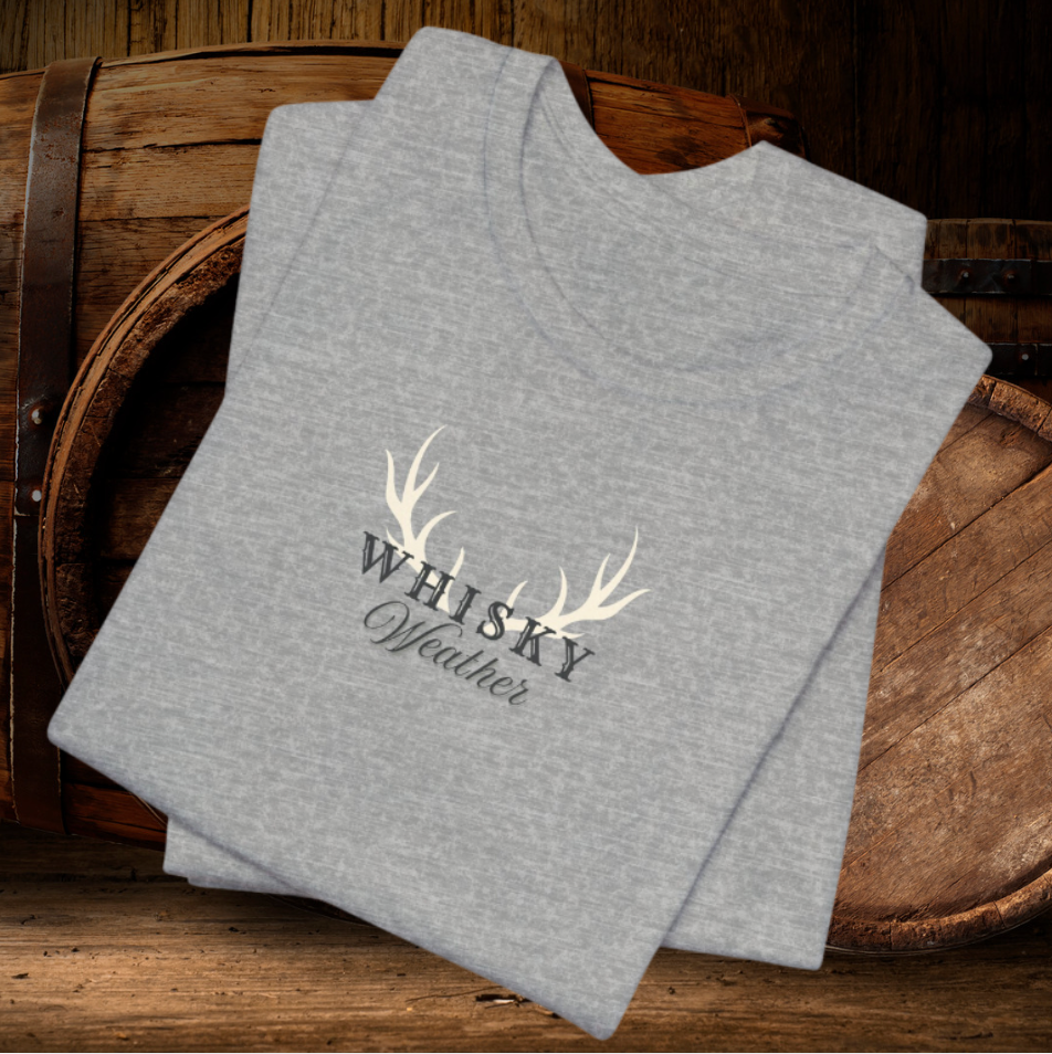 Whisky Weather Tee: Uber-Soft Unisex Tshirt for Whiskey Lovers