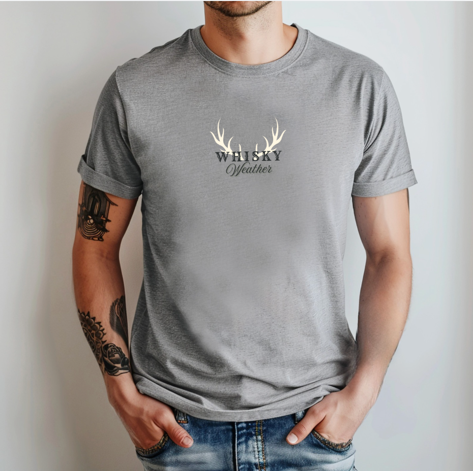 Whisky Weather Tee: Uber-Soft Unisex Tshirt for Whiskey Lovers