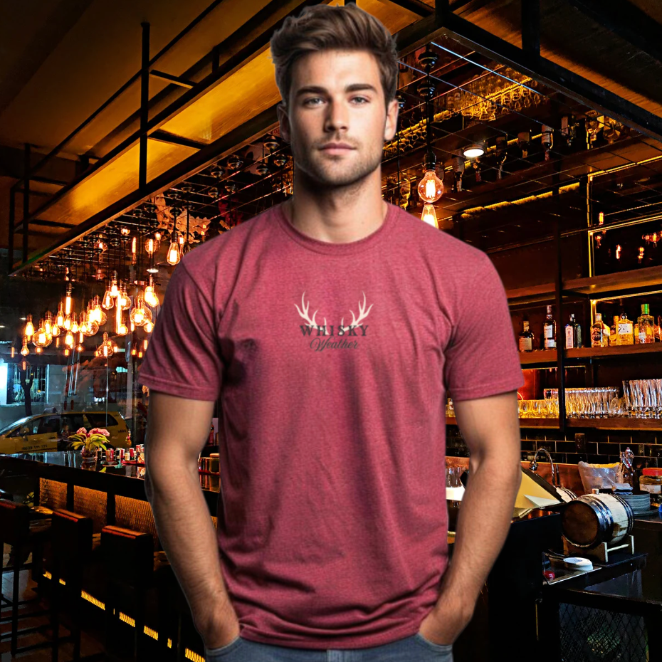 Whisky Weather Tee: Uber-Soft Unisex Tshirt for Whiskey Lovers