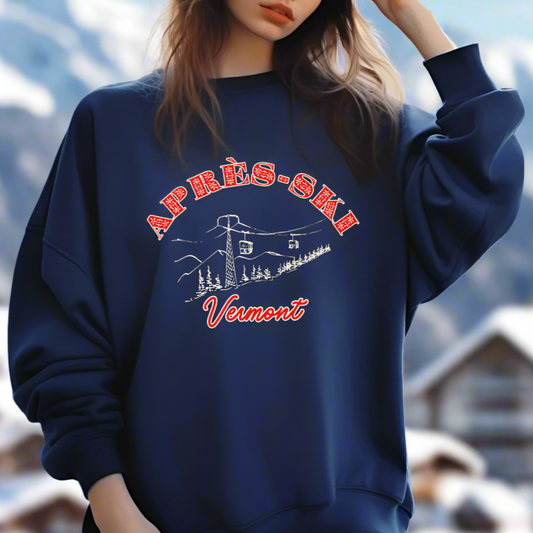 Après-Ski Vermont - Cozy Oversized Sweatshirt