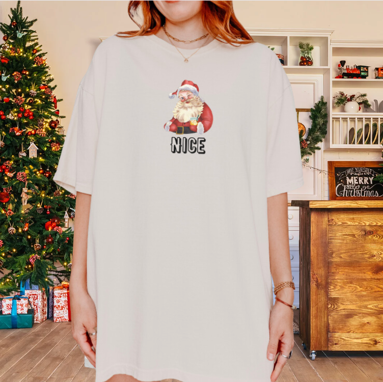 Nice: Whisky Santa - Relaxed Cotton Tee