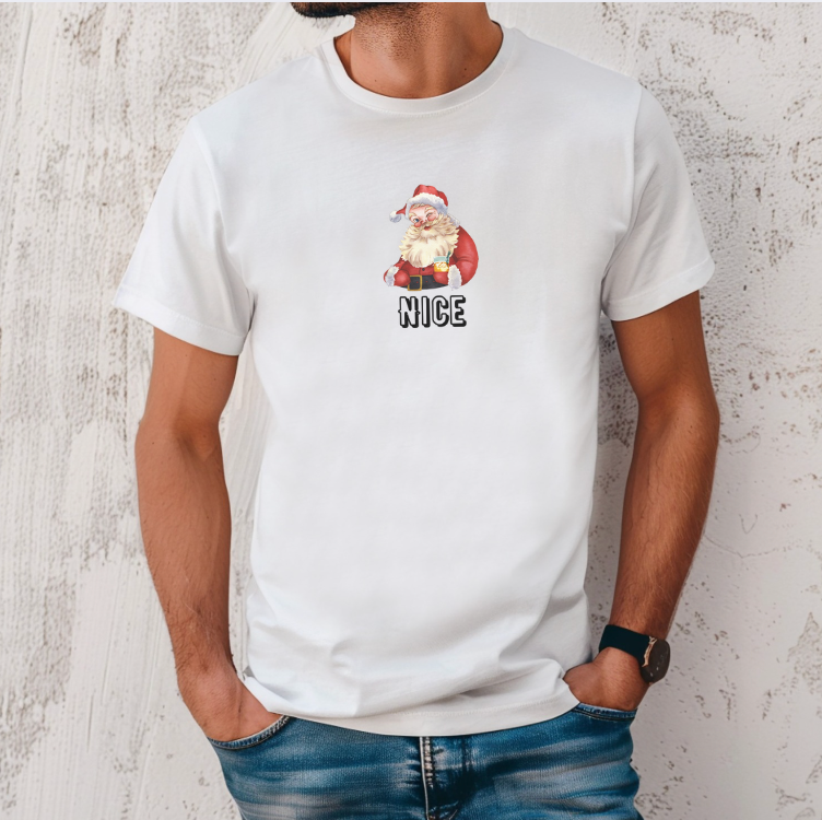 Nice: Whisky Santa - Relaxed Cotton Tee