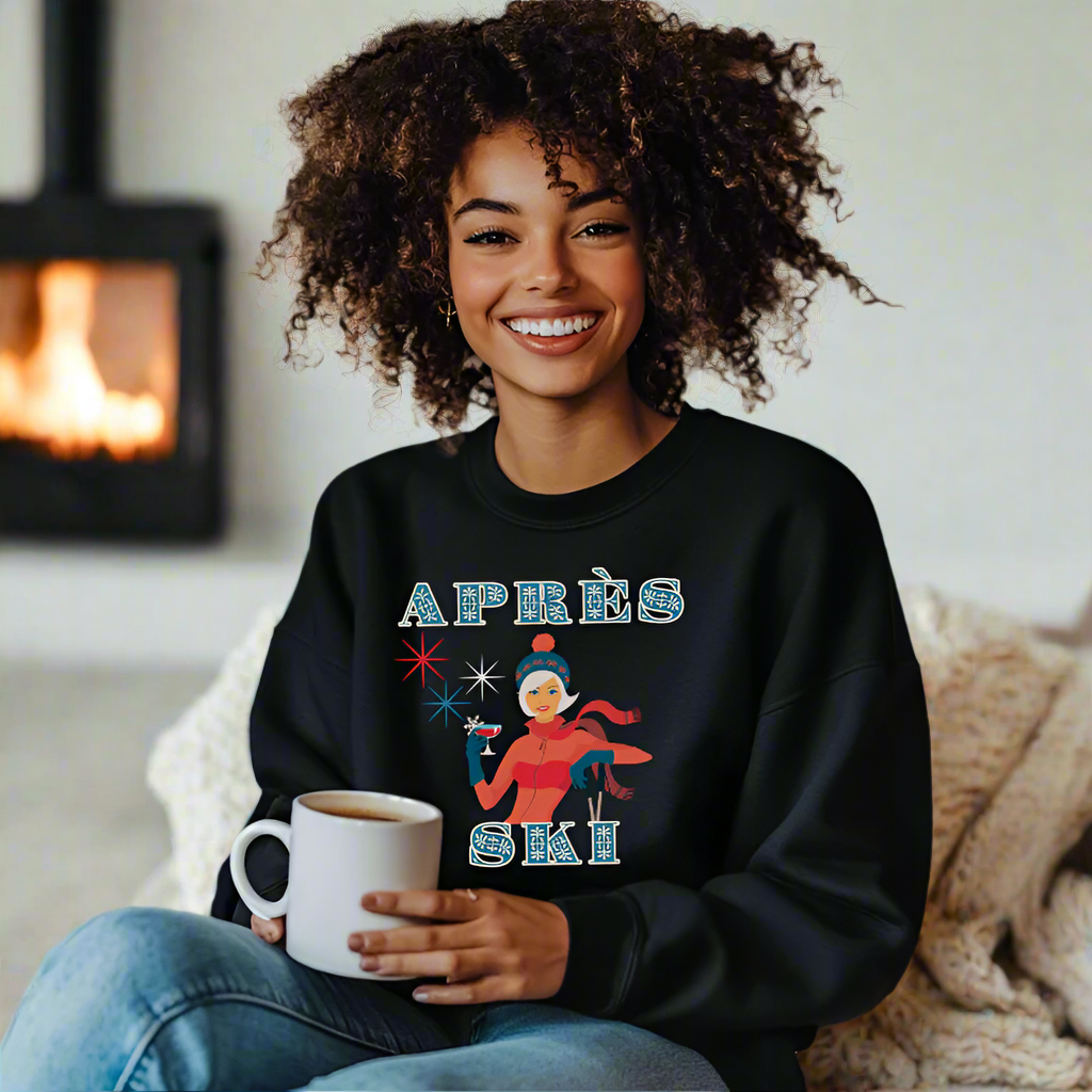 Vintage Graphic Après-Ski: Oversized Drop Shoulder Sweatshirt