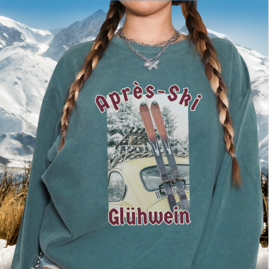 Vintage Après-Ski Glühwein - VW Beetle Sweatshirt